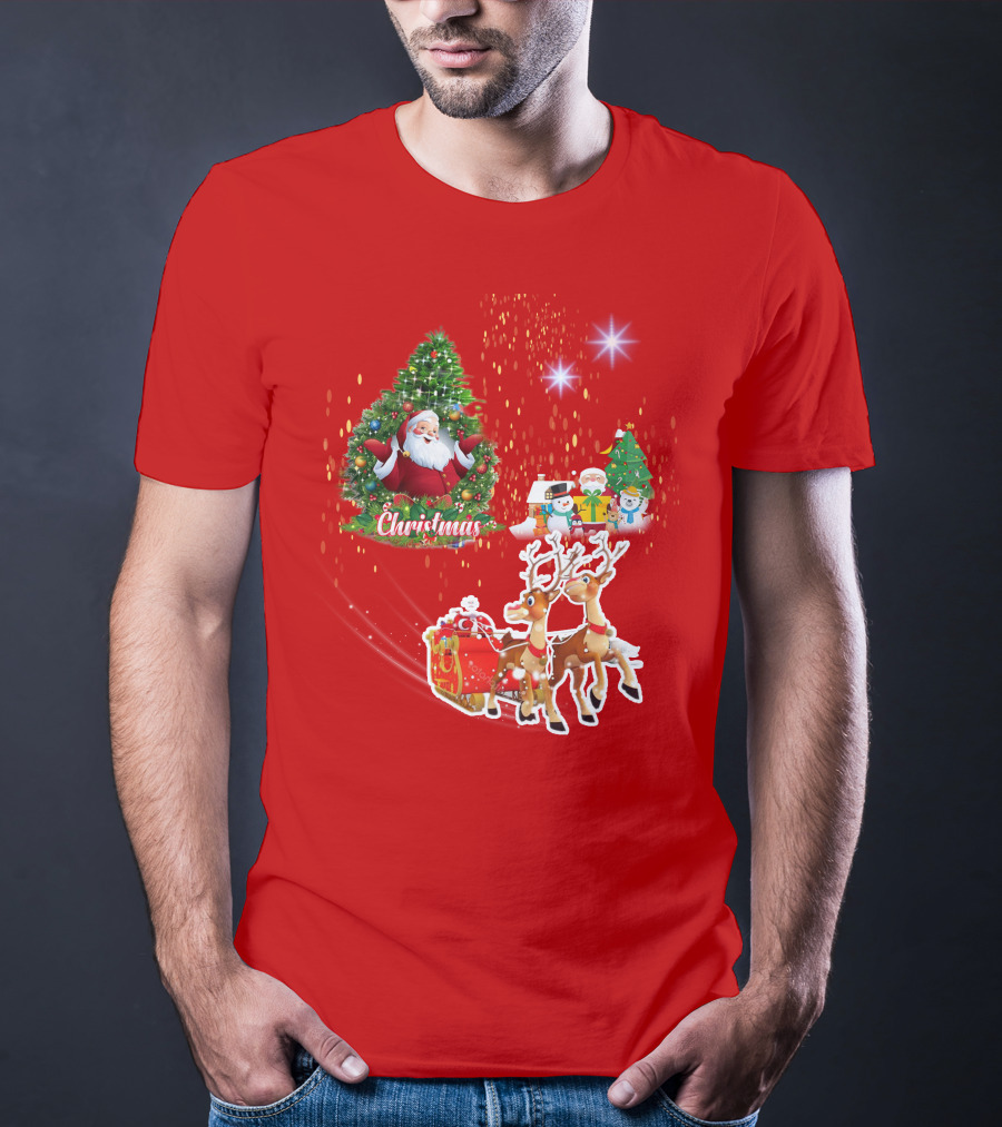Christmas Santa Claus Reindeer Giang Sinh T-Shirt