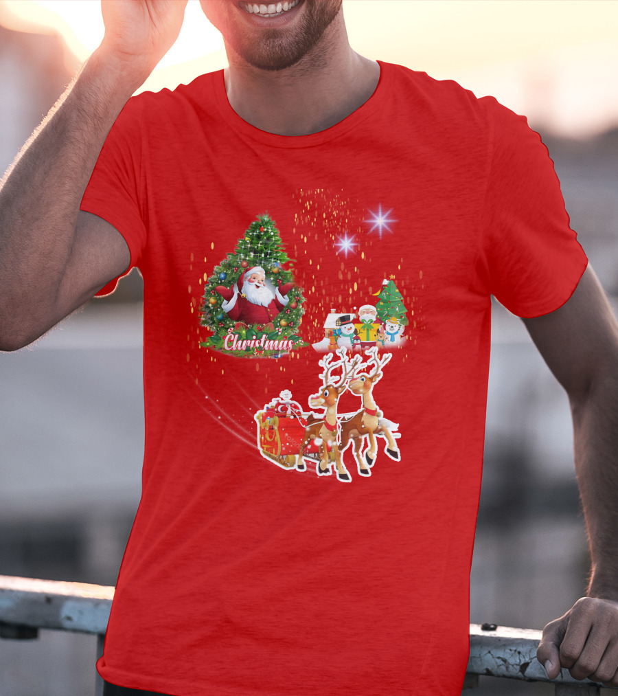 Christmas Santa Claus Reindeer Giang Sinh T-Shirt