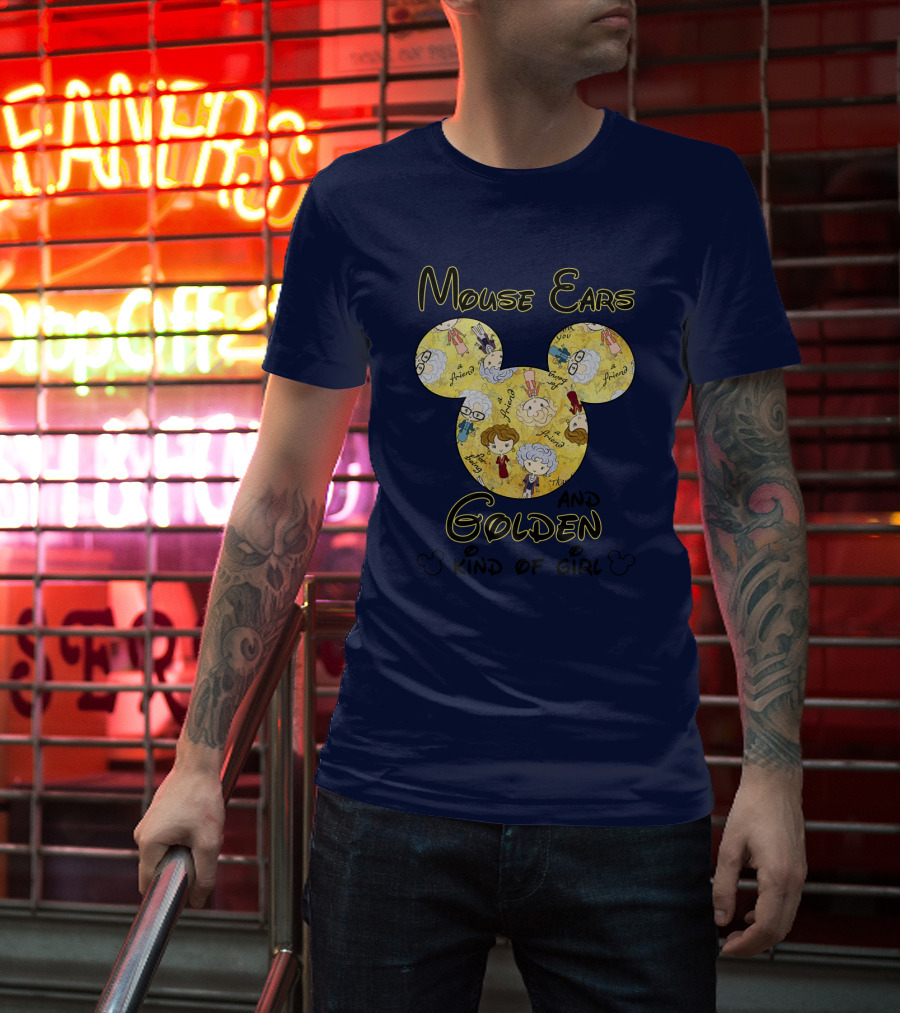 Mouse Ears And Golden Kind Of Girl Friends Mouse Ears T-Shirt