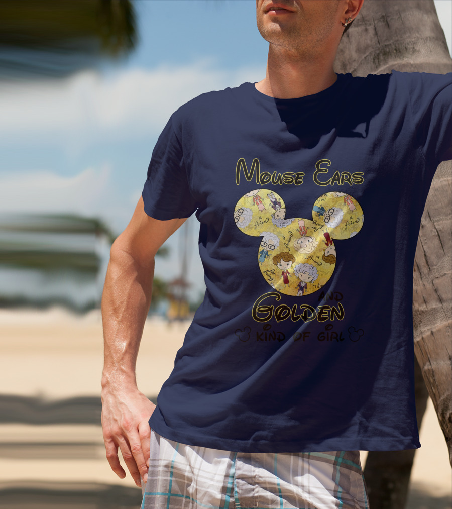 Mouse Ears And Golden Kind Of Girl Friends Mouse Ears T-Shirt