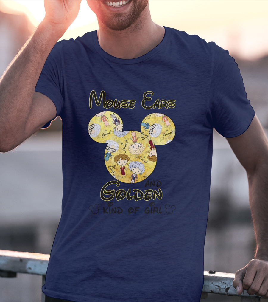 Mouse Ears And Golden Kind Of Girl Friends Mouse Ears T-Shirt