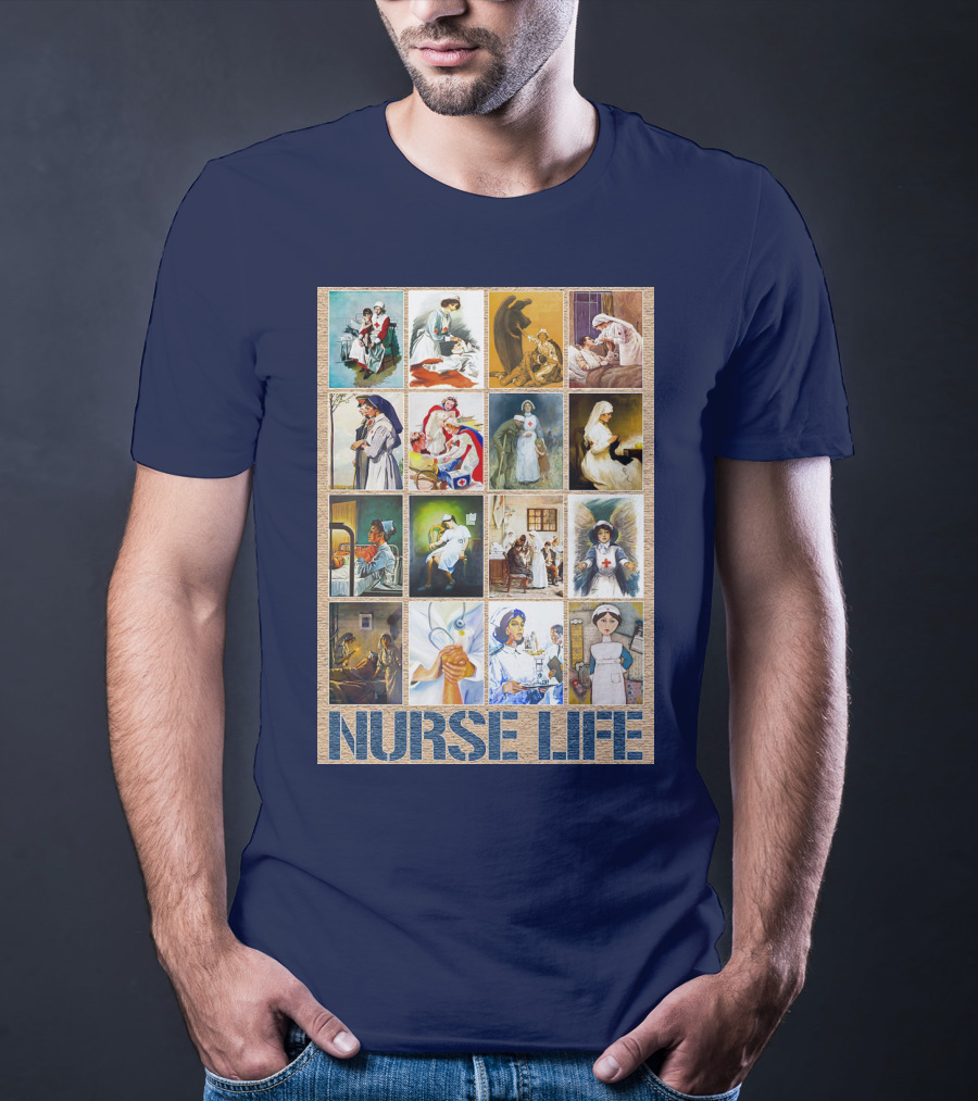 Nurse Life Vintage Nursing Images Collage T-Shirt