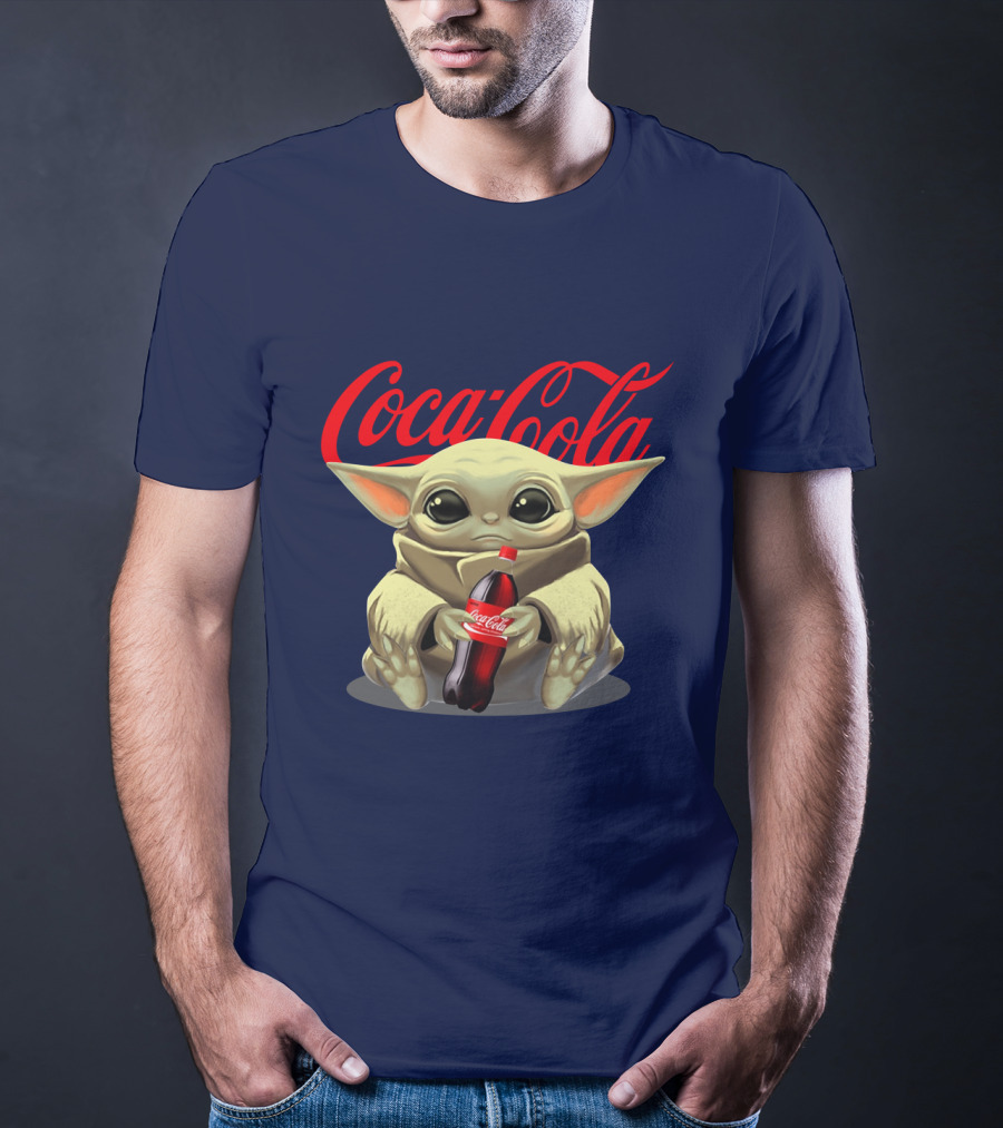 Star Wars Baby Yoda Holds Coca Cola Bottle T-Shirt