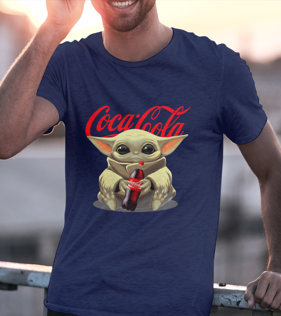 Star Wars Baby Yoda Holds Coca Cola Bottle T-Shirt