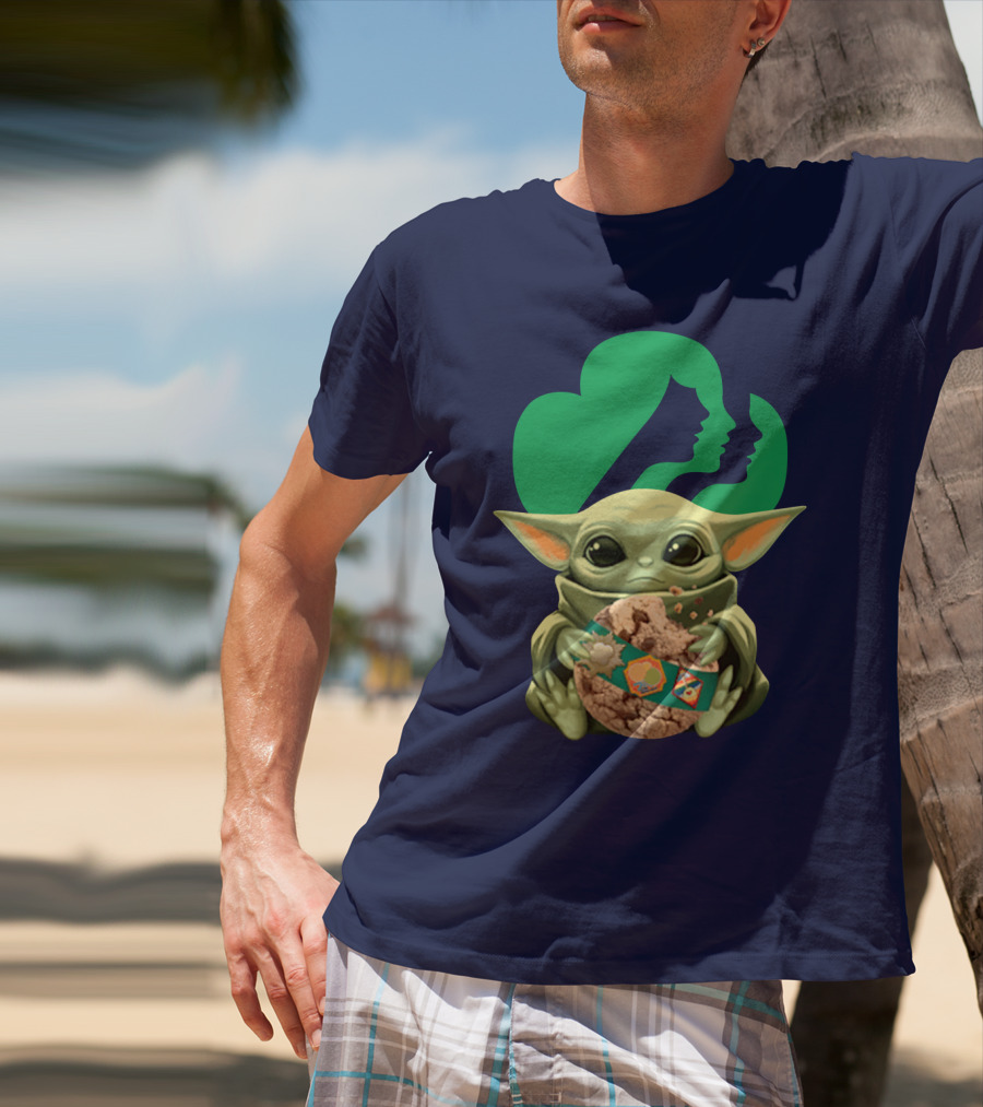 Star Wars Baby Yoda Hug Girl Scout Cookie T-Shirt