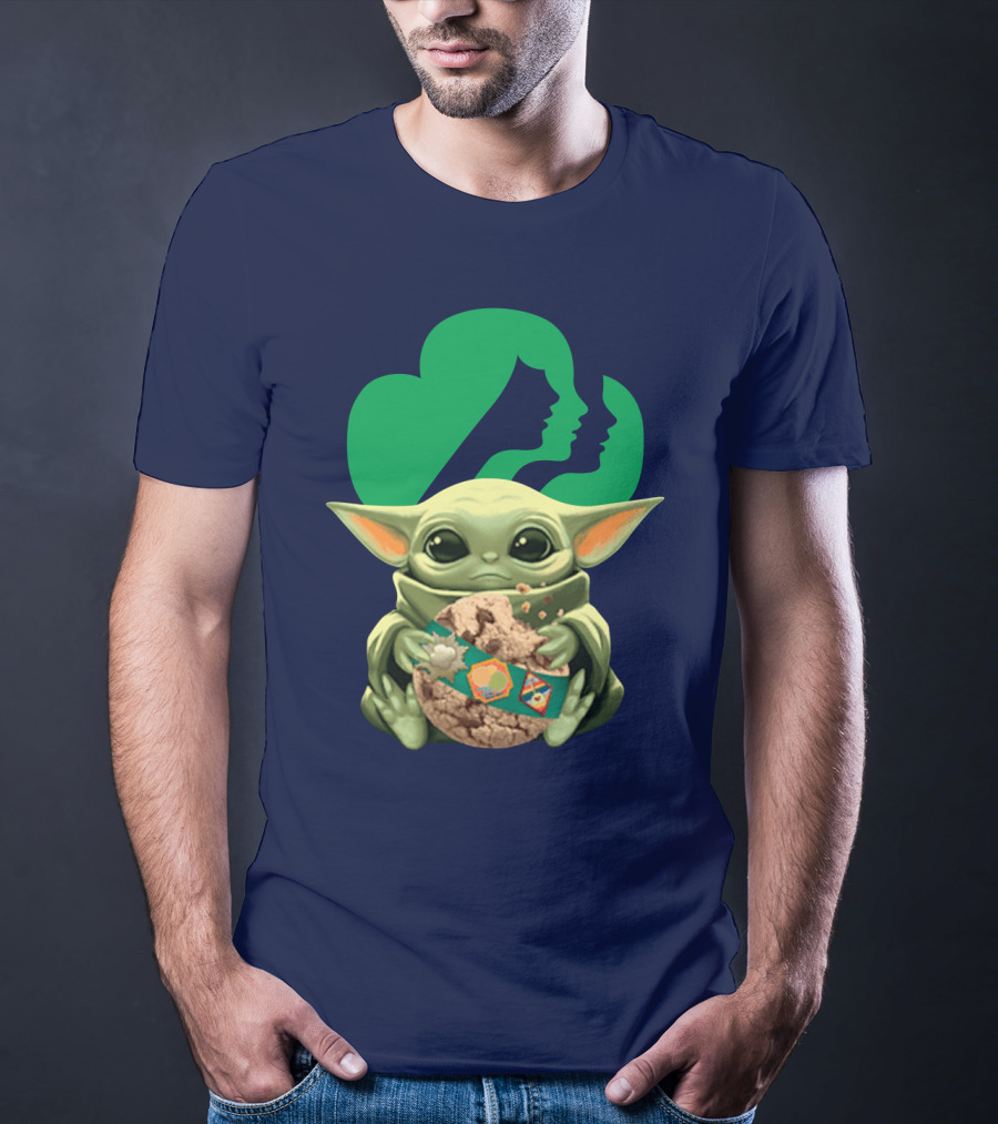 Star Wars Baby Yoda Hug Girl Scout Cookie T-Shirt