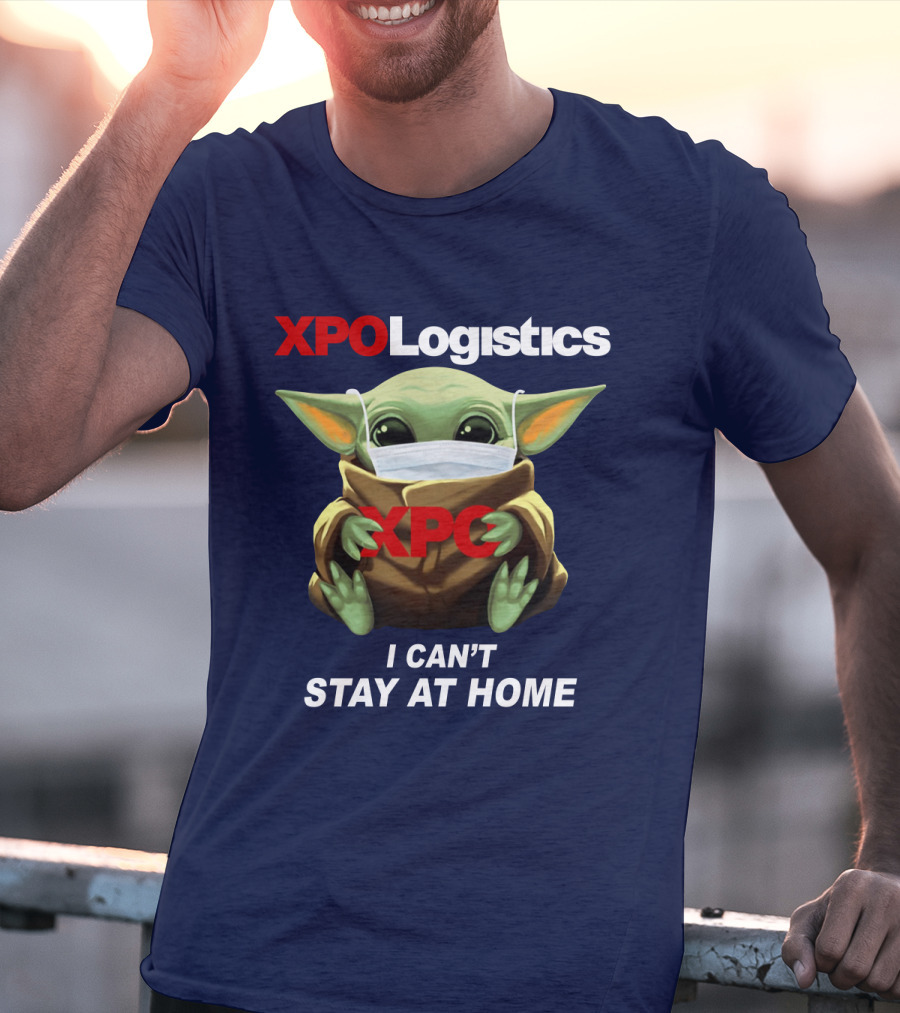 Star Wars Baby Yoda XPO Logistics I Can't Stay At Home T-Shirt