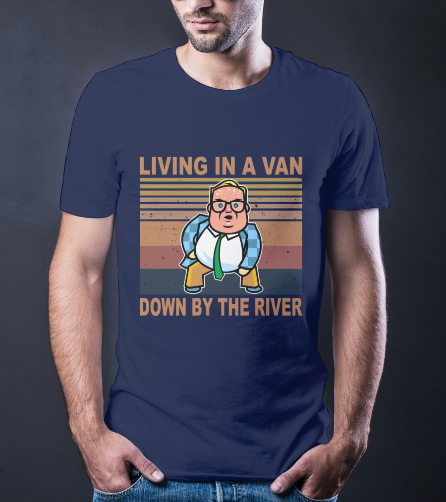 Living In A Van Down By The River Matt Foley Vintage Oversized T-Shirt