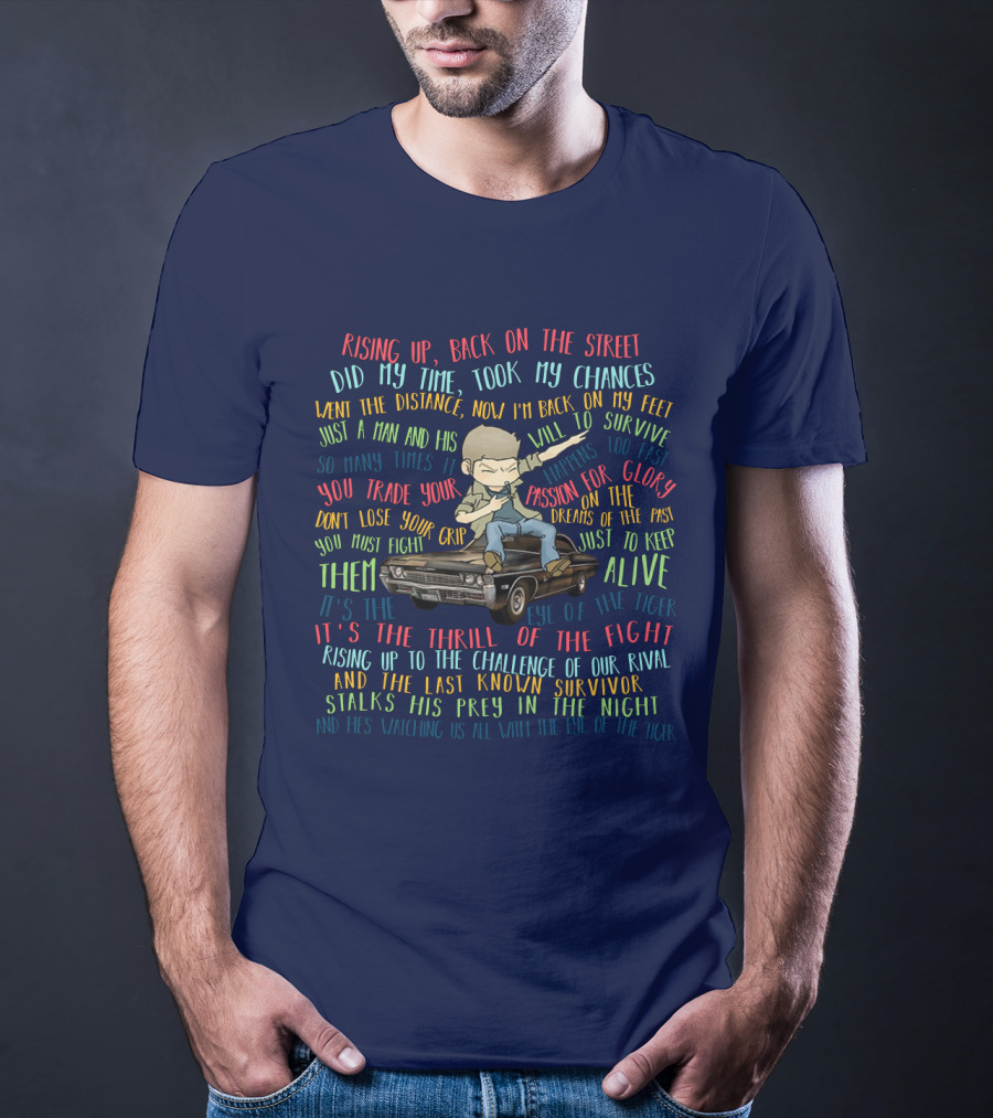 Supernatural Back On The Street Eye Of The Tiger Character On Car Stalking Prey In The Night T-Shirt