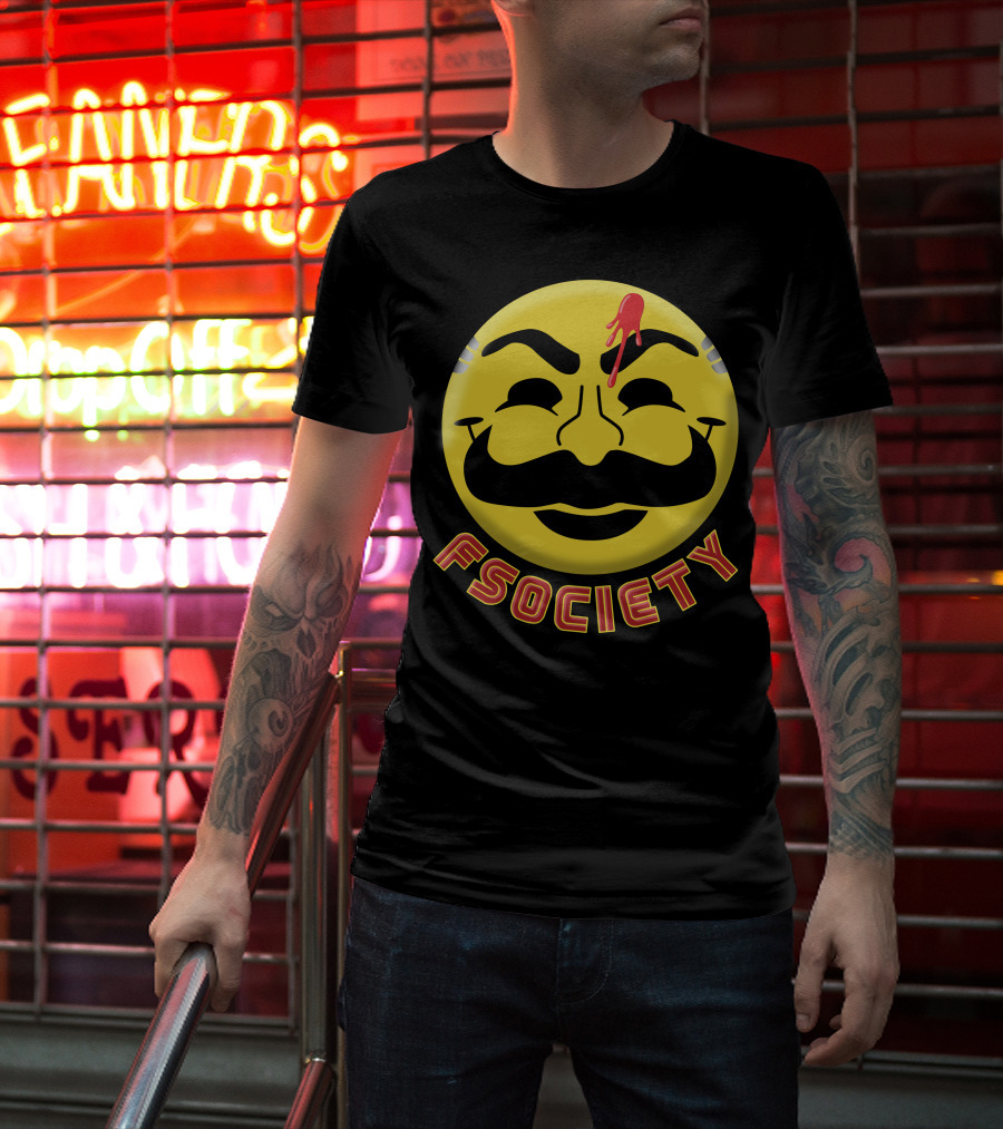 Fsociety Mr. Robot Smiley Face T-Shirt