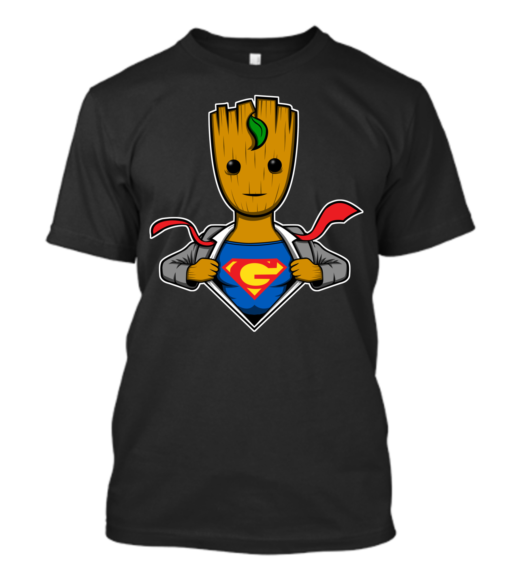 Grootman Baby Groot Superman Crossover Hero T-Shirt