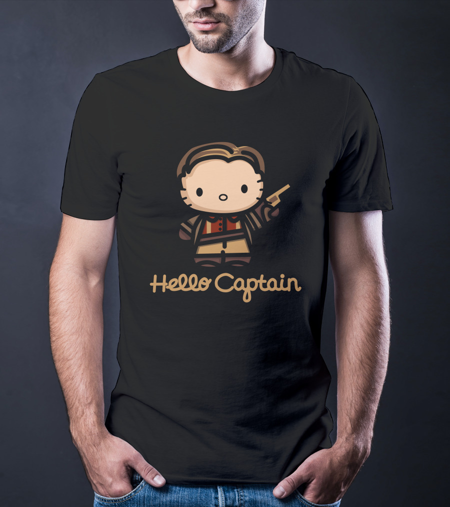 Hello Captain Kitty Firefly Mashup Character T-Shirt