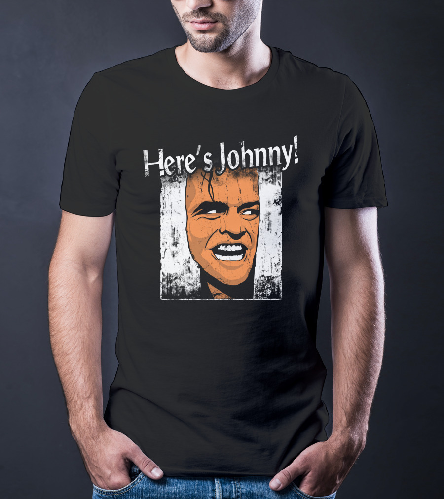 Here's Johnny The Shining Iconic Horror Movie Scene T-Shirt