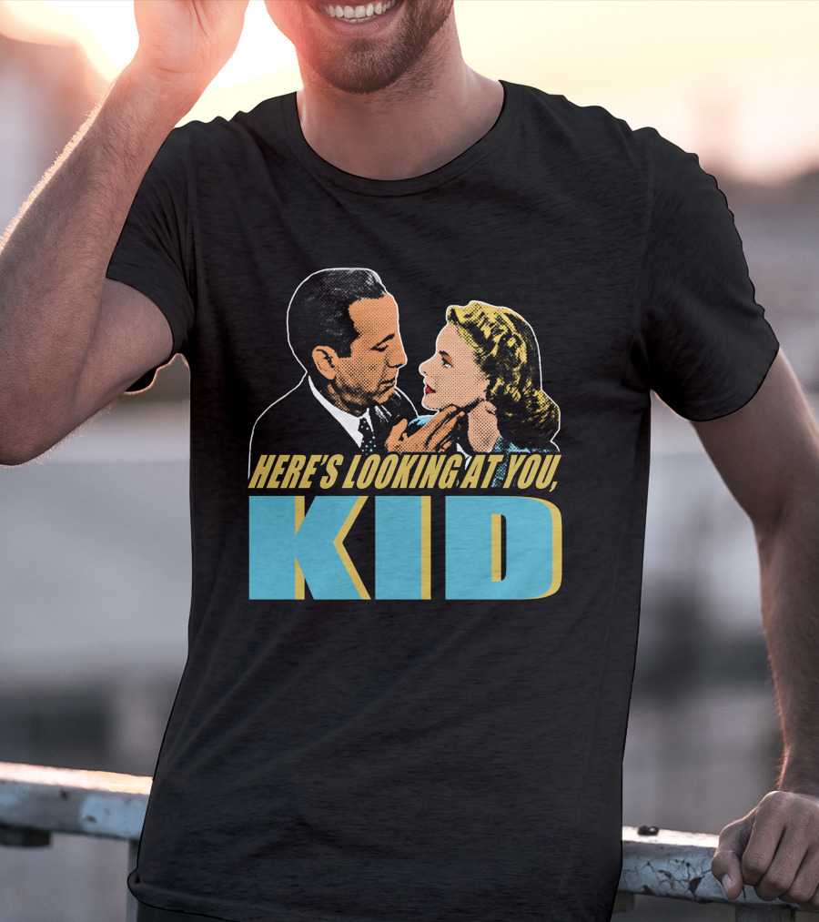 Here's Looking At You Kid Casablanca Movie Scene Retro T-Shirt
