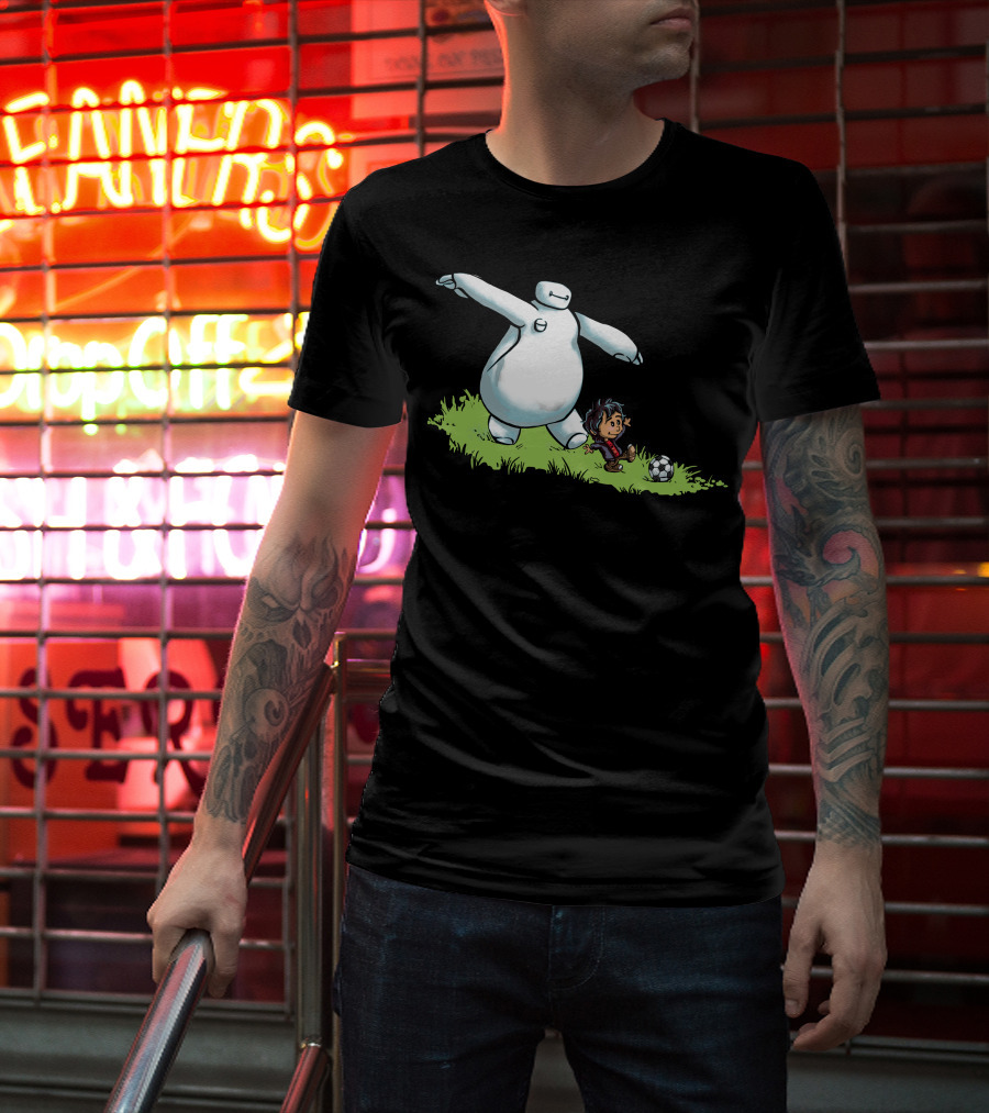 Hiro And Baymax Playing Soccer Big Hero 6 T-Shirt