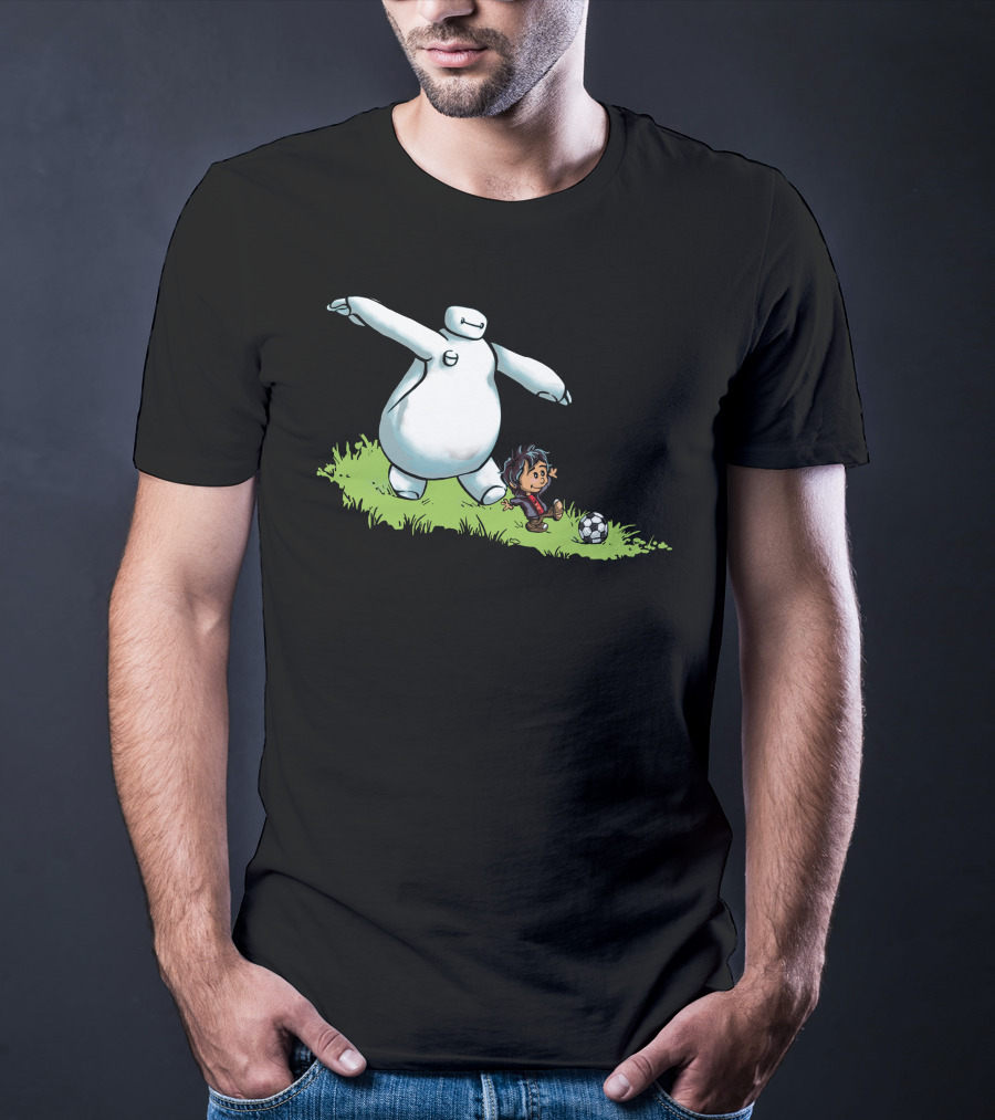 Hiro And Baymax Playing Soccer Big Hero 6 T-Shirt