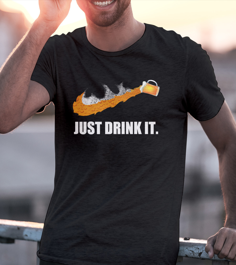 Love Beer Just Drink It Foamy Beer Swoosh Mug T-Shirt