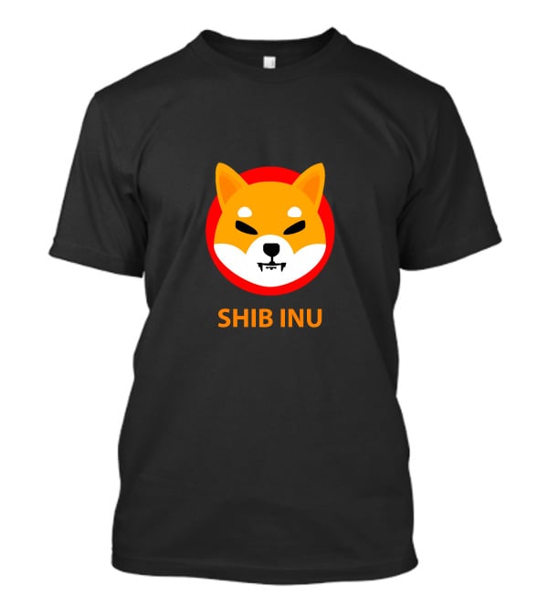 SHIB INU Coin Crypto Logo Red Circle T-Shirt