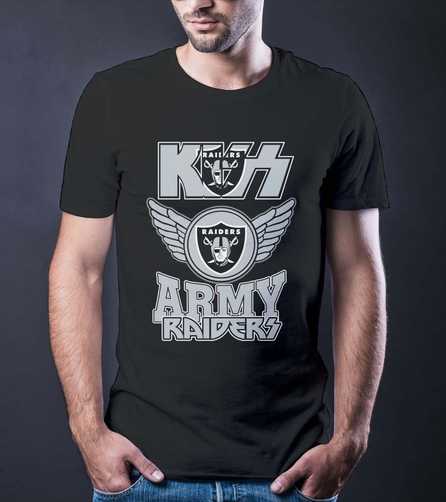 Kiss Raiders Army Las Vegas NFL121 T-Shirt