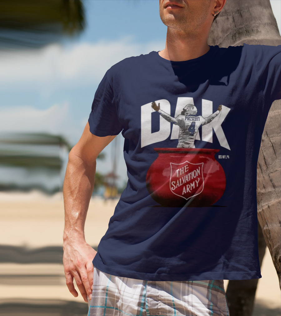 Dak Prescott NFLPA The Salvation Army Red Kettle T-Shirt