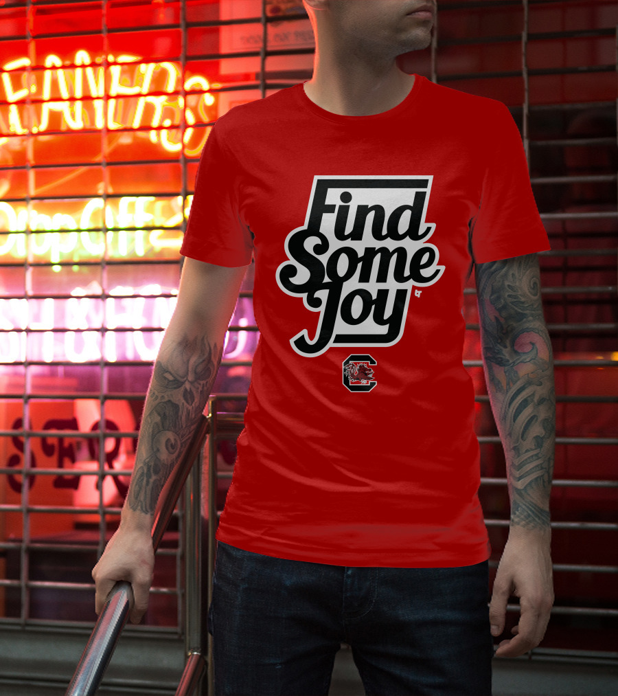 Find Some Joy South Carolina Mike Uva Gamecocks T-Shirt