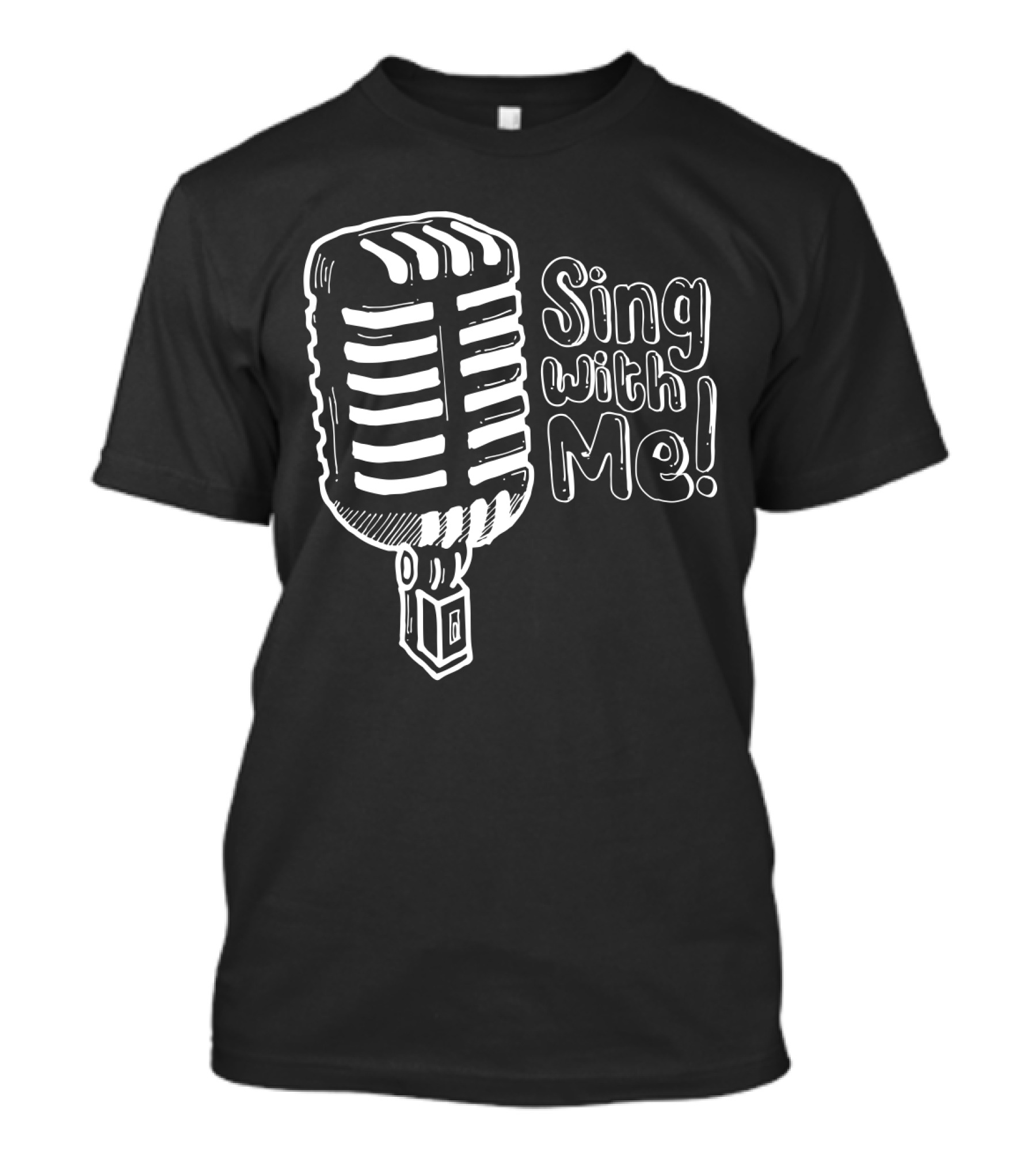 Retro Microphone Vintage Style Sing With Me T-Shirt