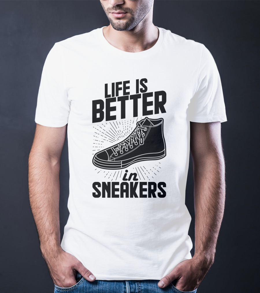 Life Is Better In Sneakers Retro High-Top T-Shirt
