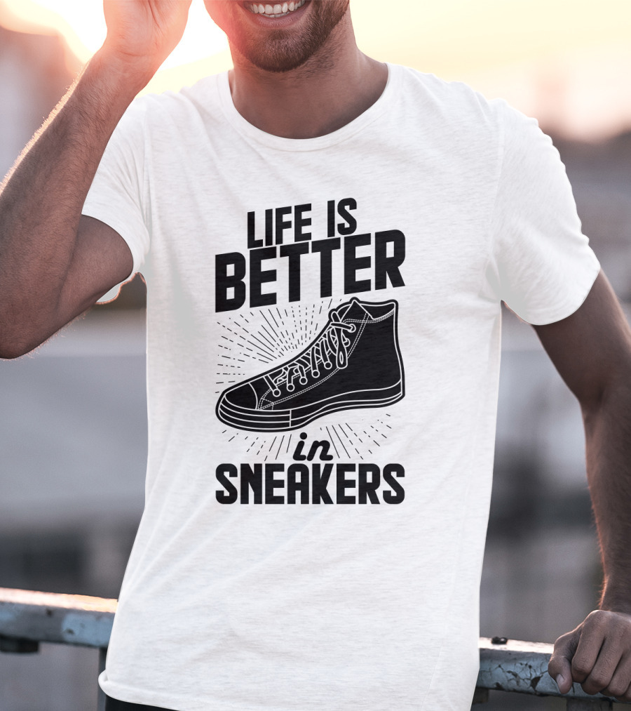 Life Is Better In Sneakers Retro High-Top T-Shirt
