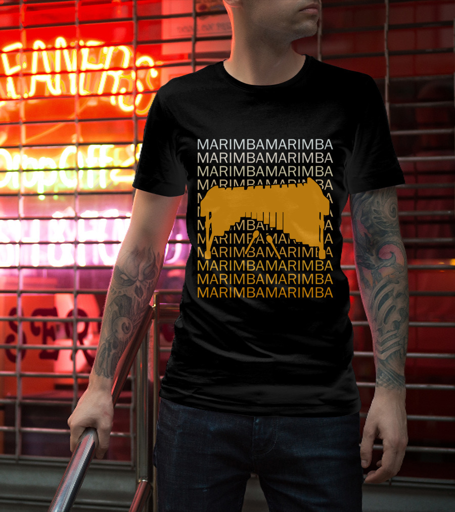 Marimba Marimba Marimba Yellow Instrument T-Shirt