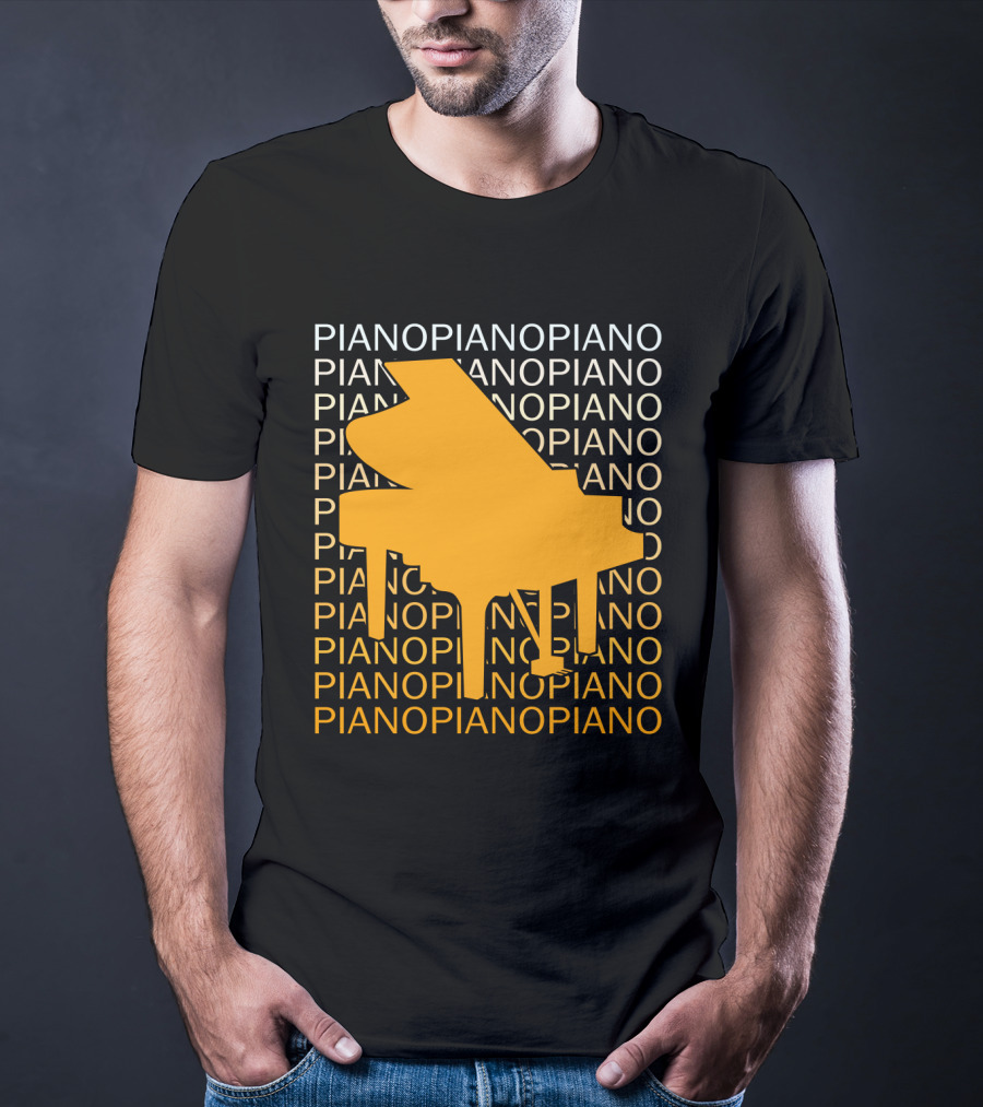 Piano Humor Repeated Piano T-Shirt