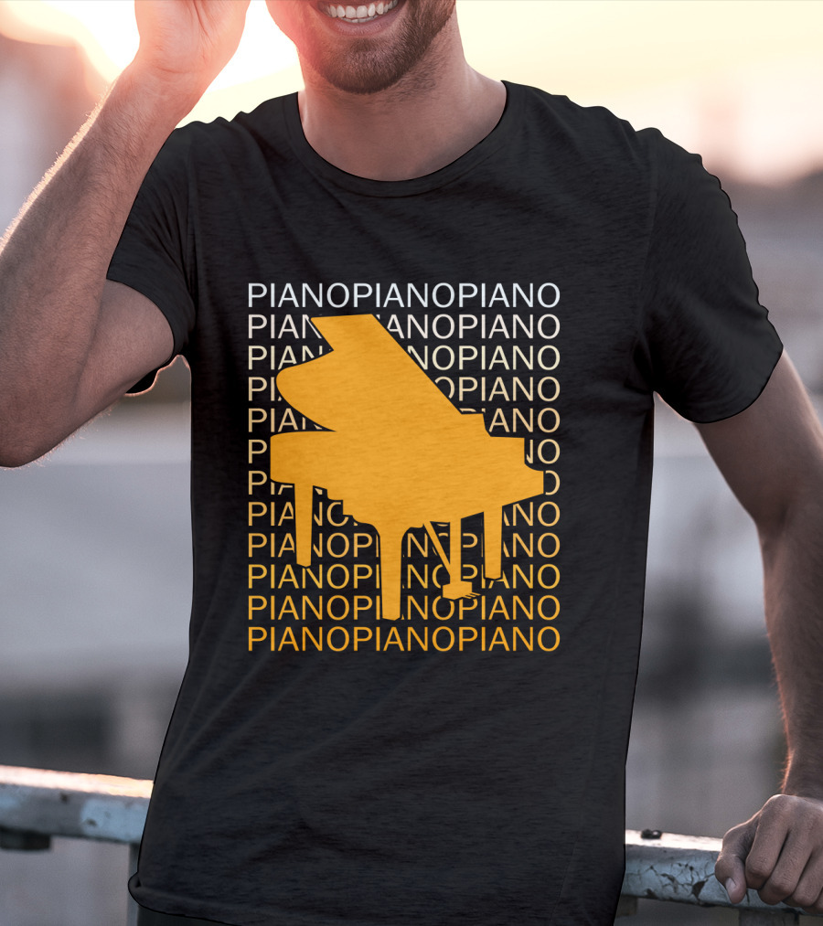 Piano Humor Repeated Piano T-Shirt