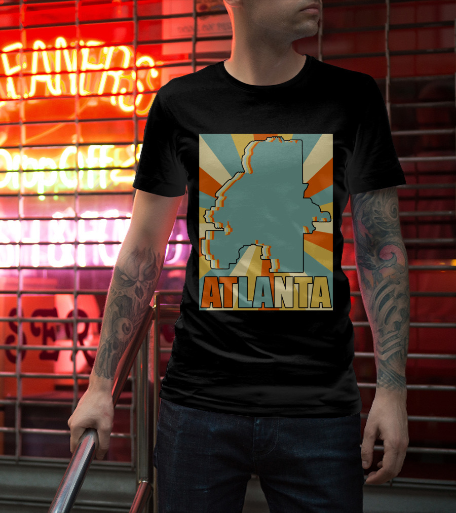 ATLANTA Retro Map T-Shirt
