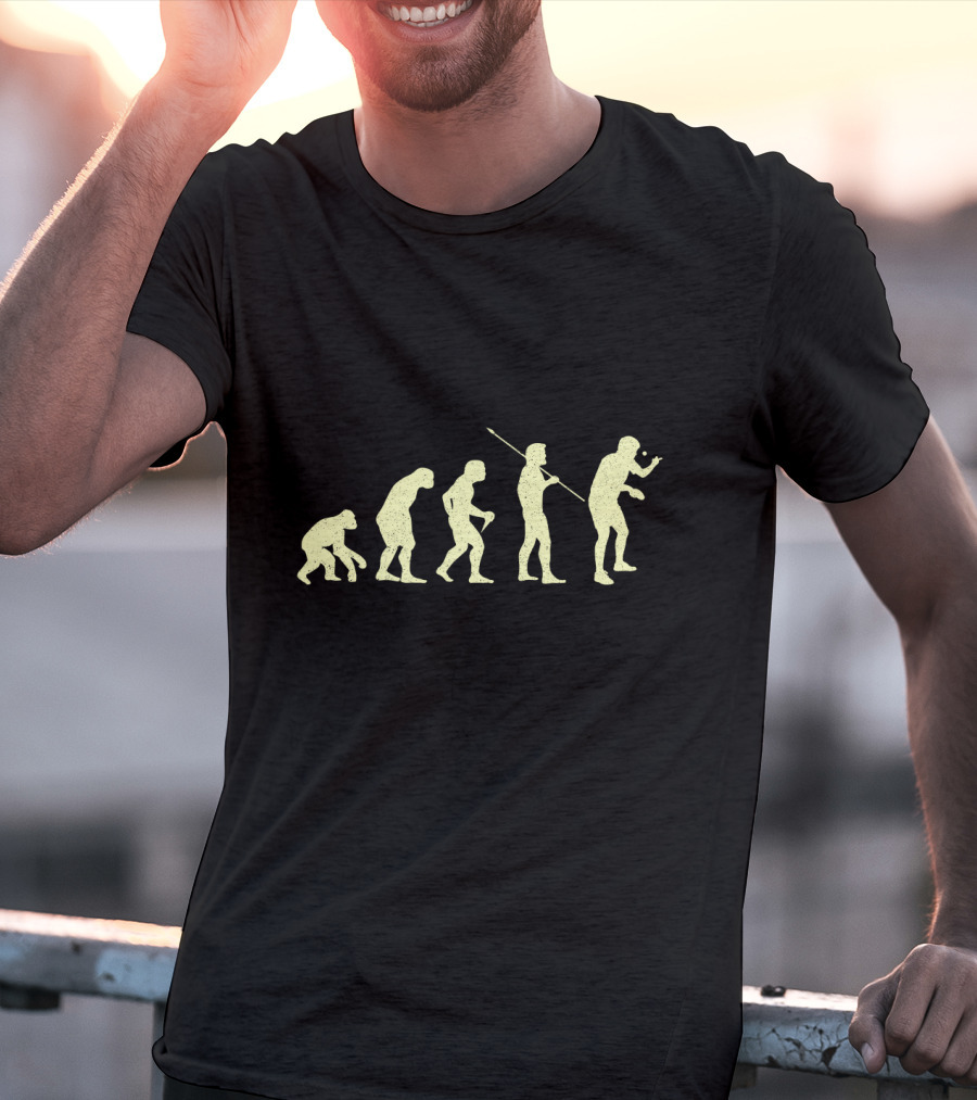Lustiges Tischtennis Evolution Spieler Fortschritt Tischtennisspieler T-Shirt