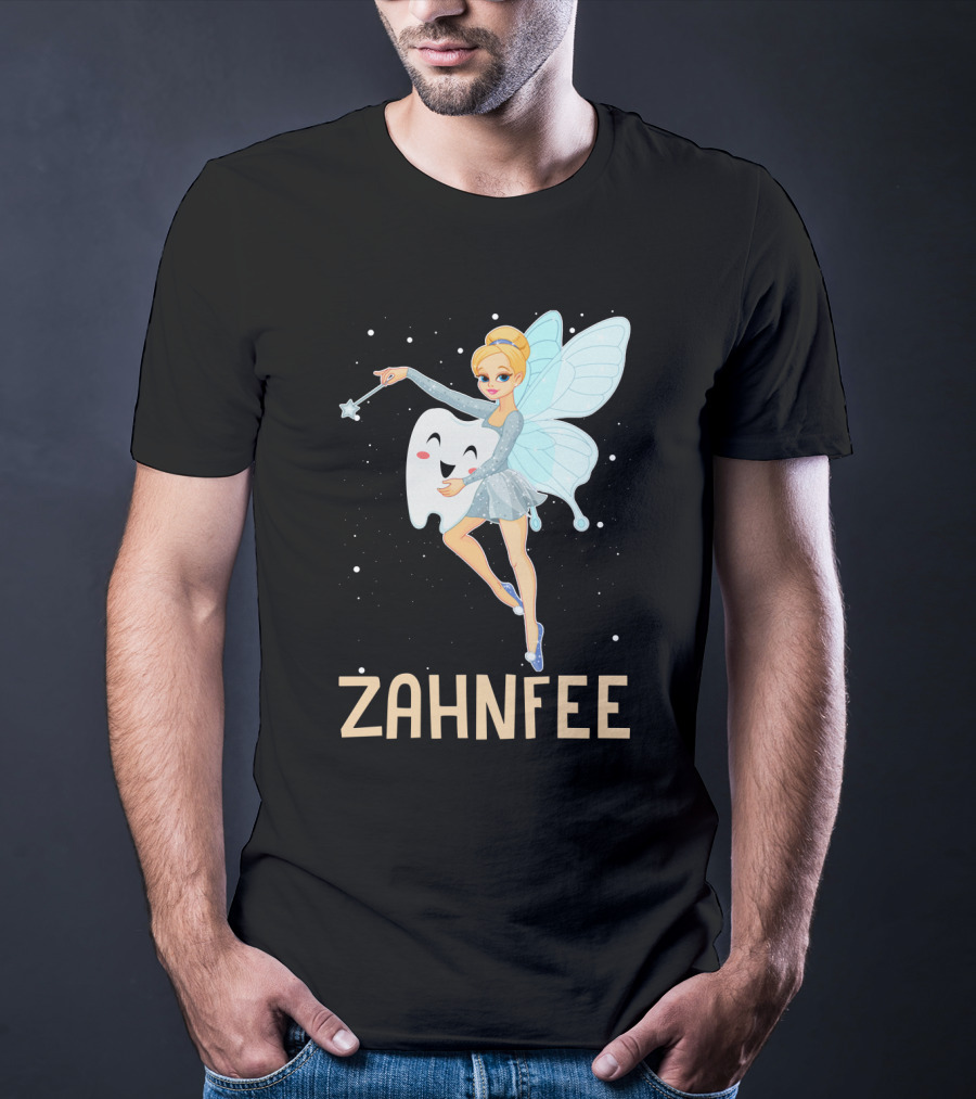 Zahnfee Fairy With Happy Tooth And Wand T-Shirt