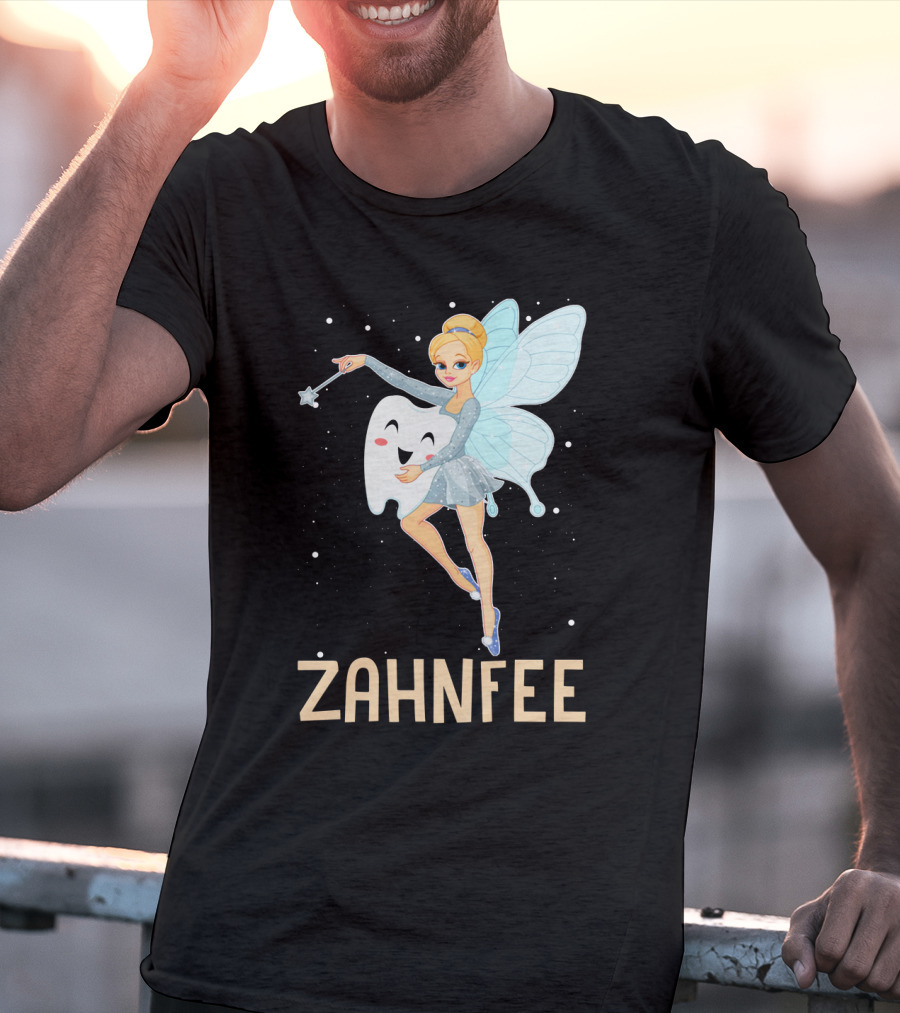 Zahnfee Fairy With Happy Tooth And Wand T-Shirt