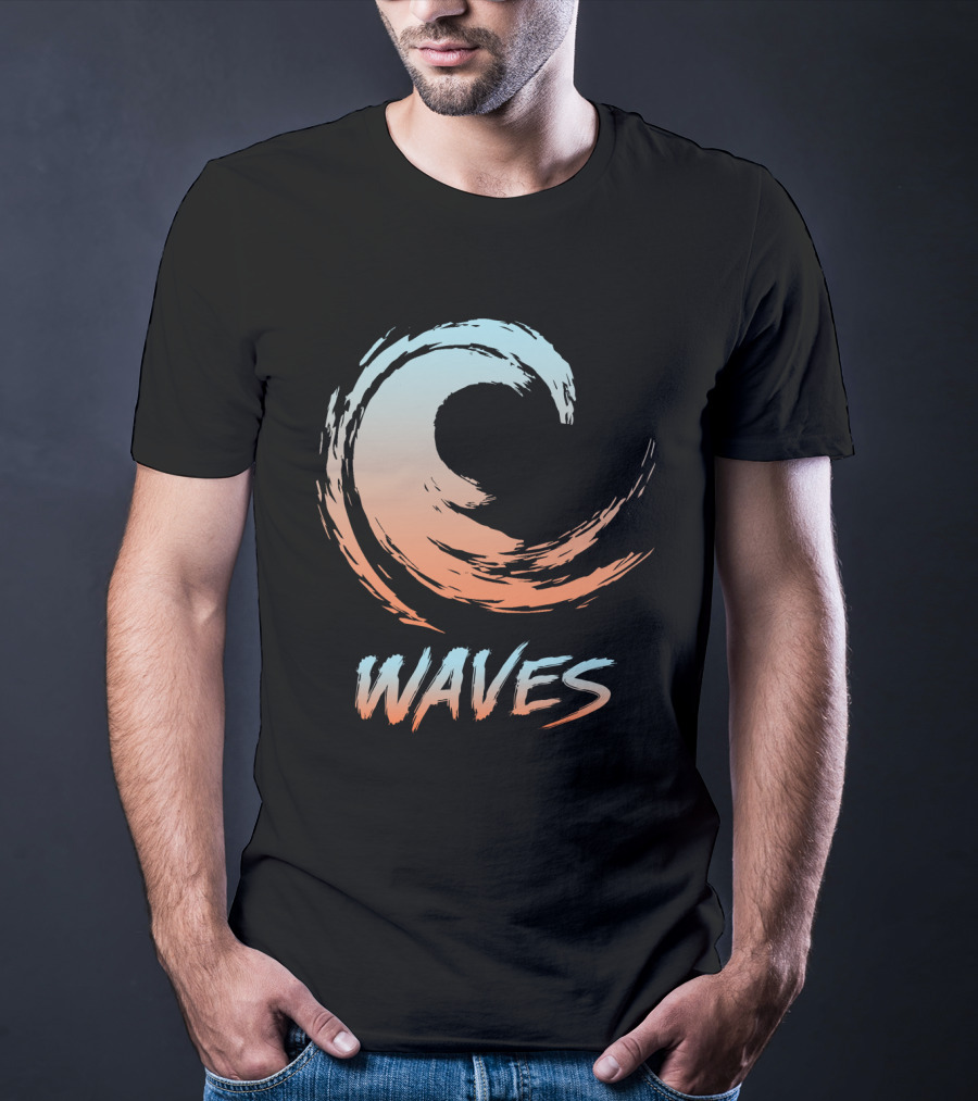 Waves Gradient Brushstroke T-Shirt
