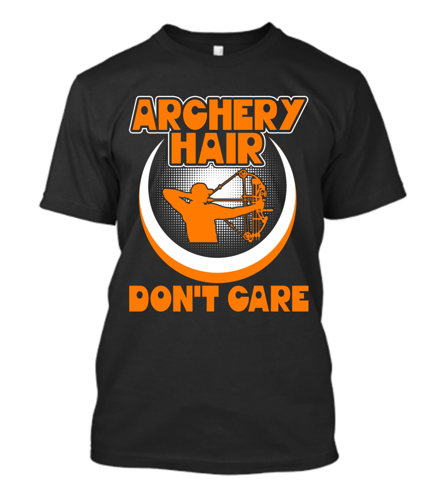 Archery Hair Don't Care Bow Shooter Emblem T-Shirt
