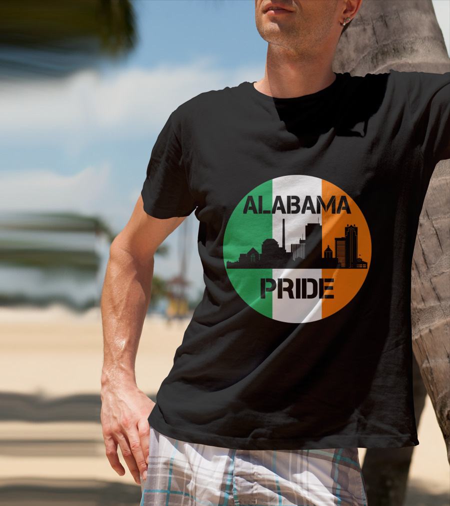 Alabama Pride Irish Flag Skyline T-Shirt