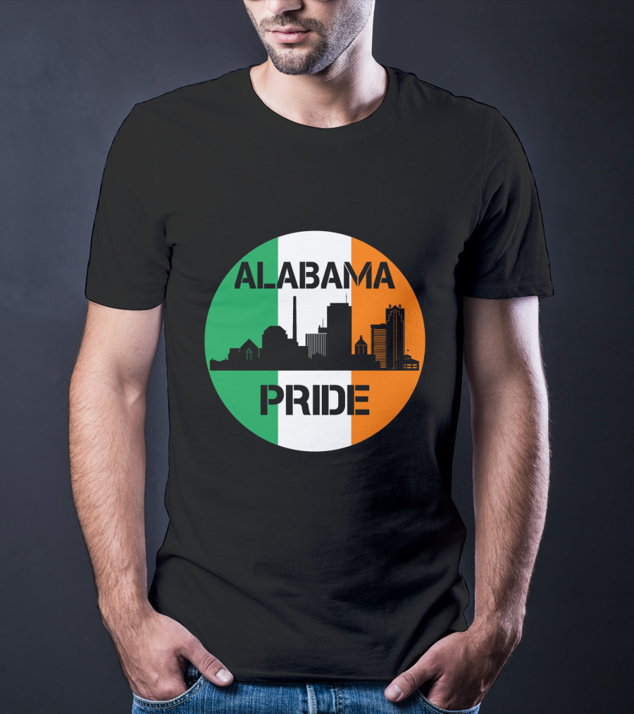 Alabama Pride Irish Flag Skyline T-Shirt