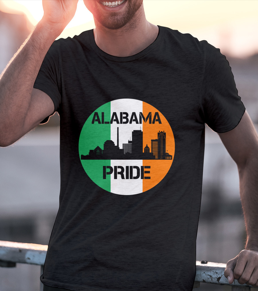 Alabama Pride Irish Flag Skyline T-Shirt