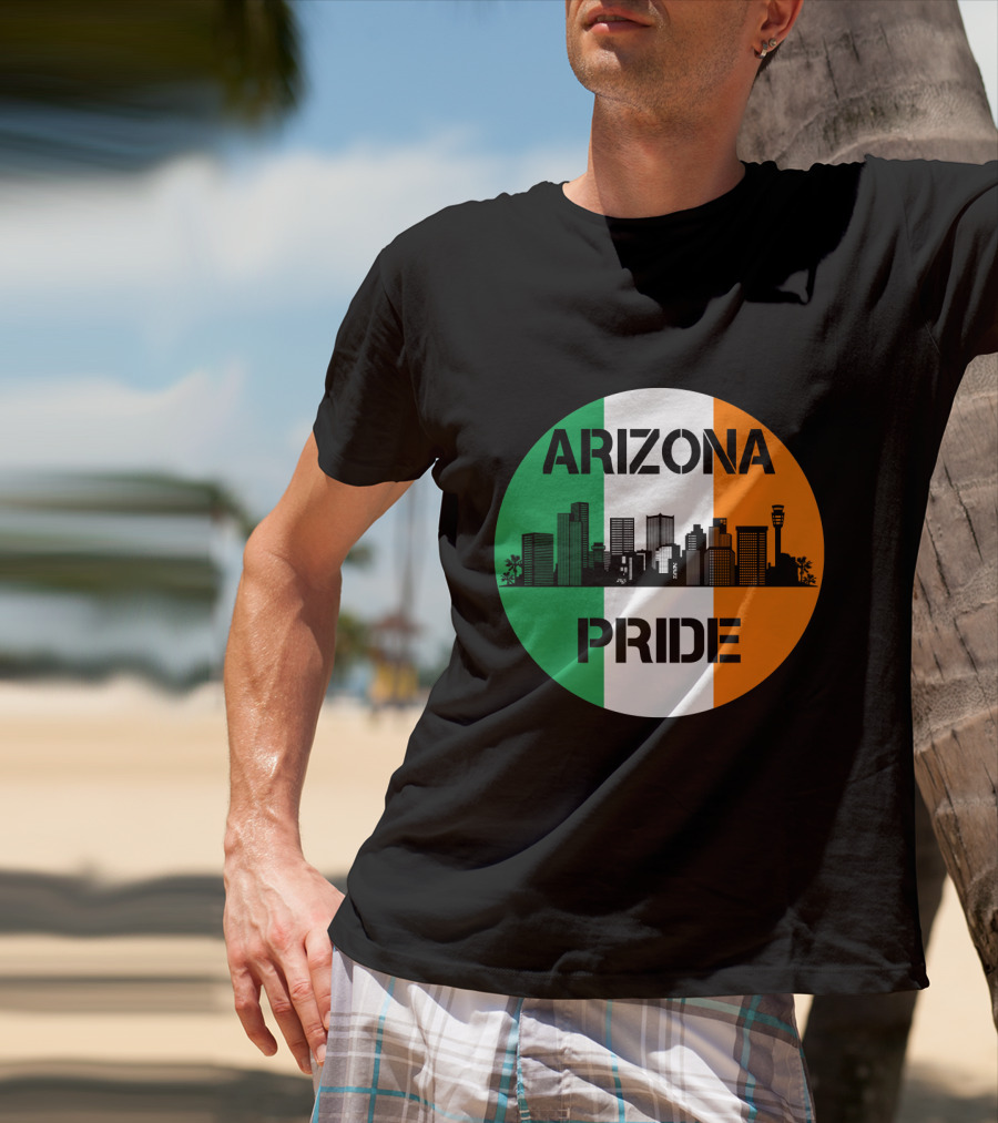 Arizona Pride Skyline With Irish Flag Colors T-Shirt