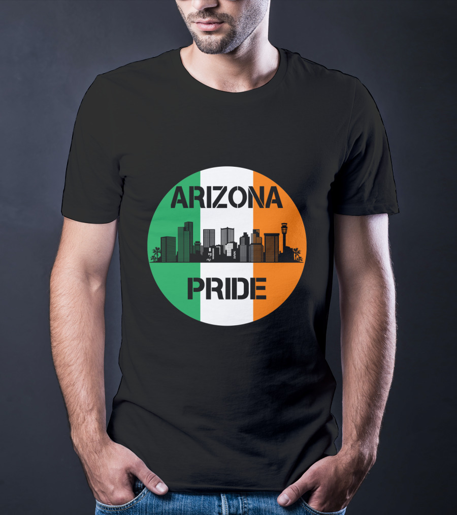 Arizona Pride Skyline With Irish Flag Colors T-Shirt