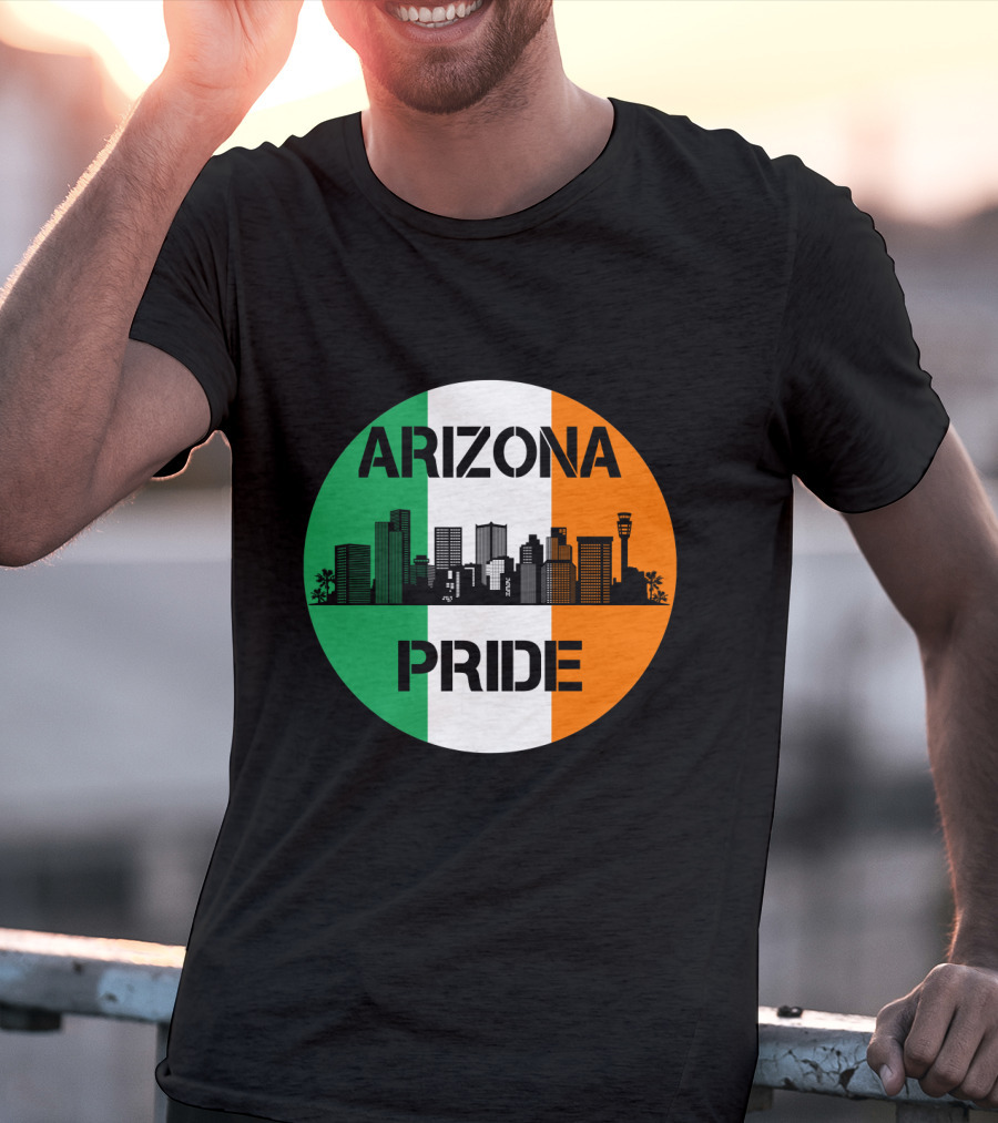 Arizona Pride Skyline With Irish Flag Colors T-Shirt