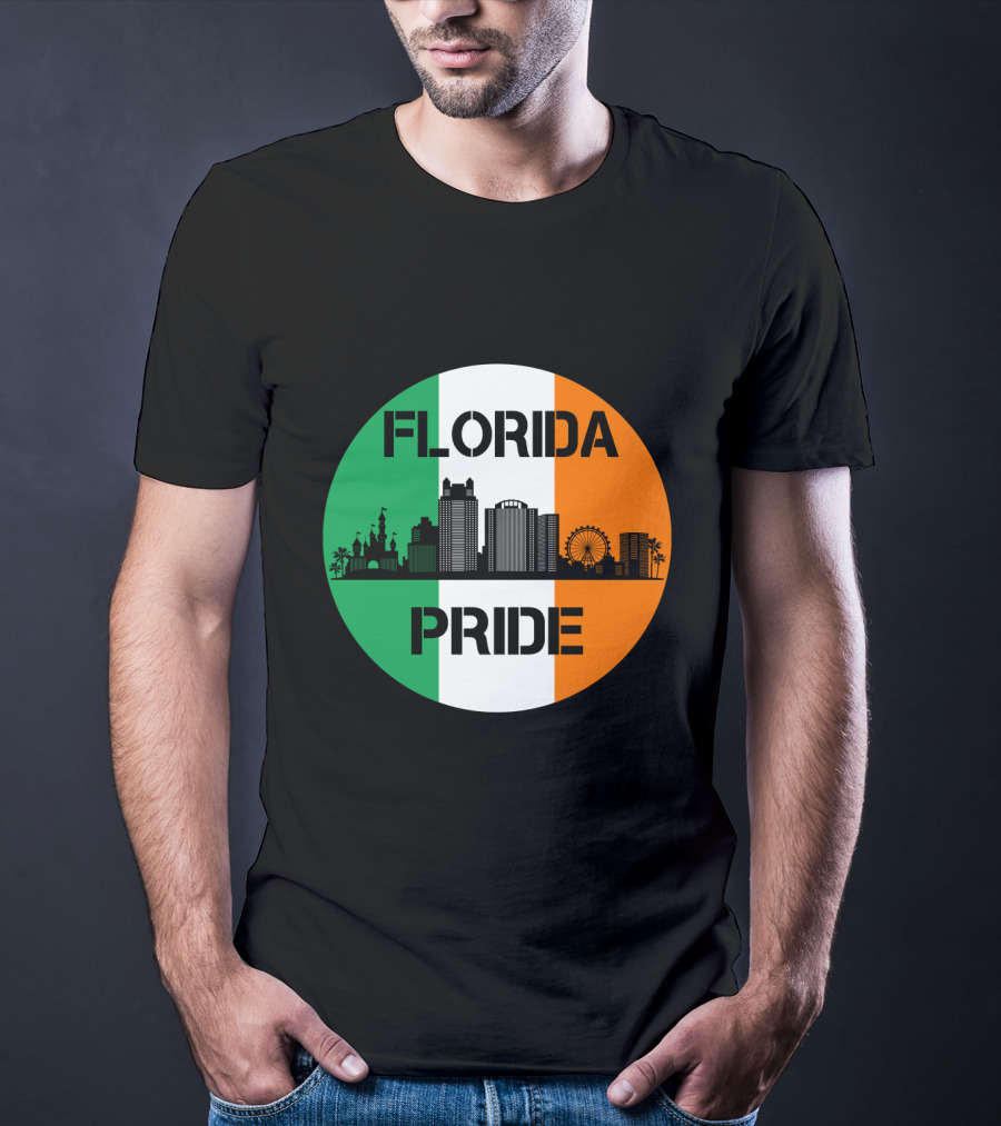 Florida Pride Skyline Irish Flag T-Shirt