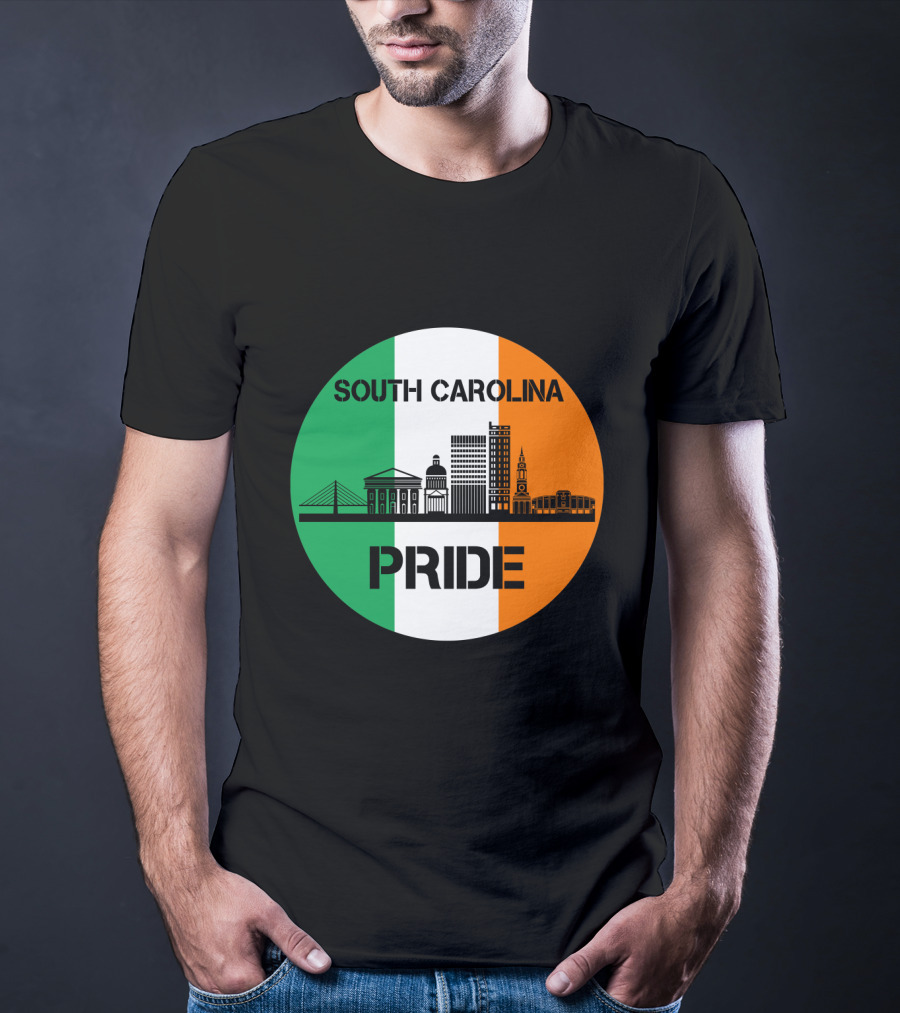 South Carolina Pride Skyline With Irish Flag Elements T-Shirt