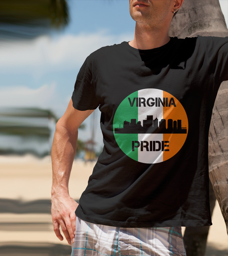 Virginia Pride Irish Flag Skyline T-Shirt