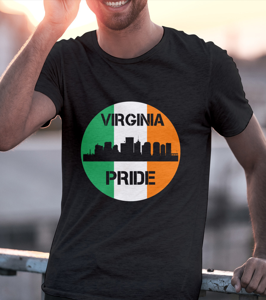 Virginia Pride Irish Flag Skyline T-Shirt