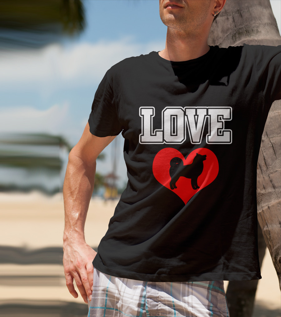 LOVE Heart Shiba Inu Dog Pet Lover T-Shirt