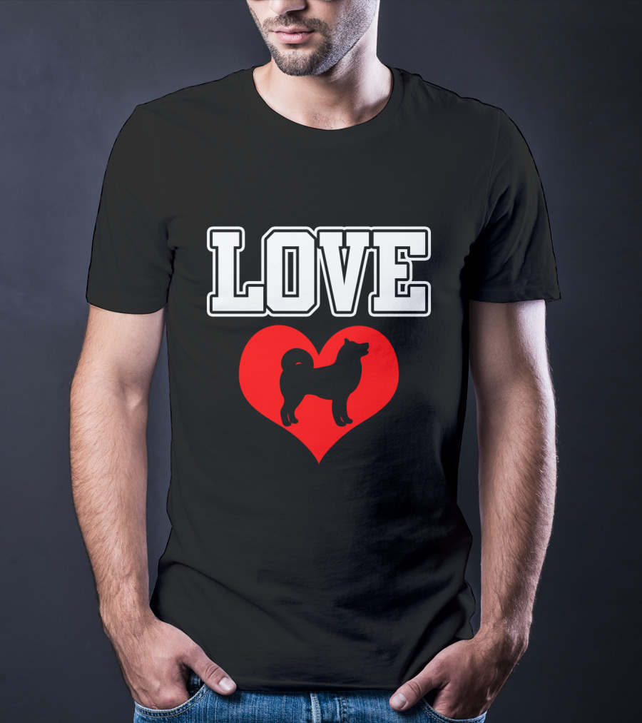 LOVE Heart Shiba Inu Dog Pet Lover T-Shirt