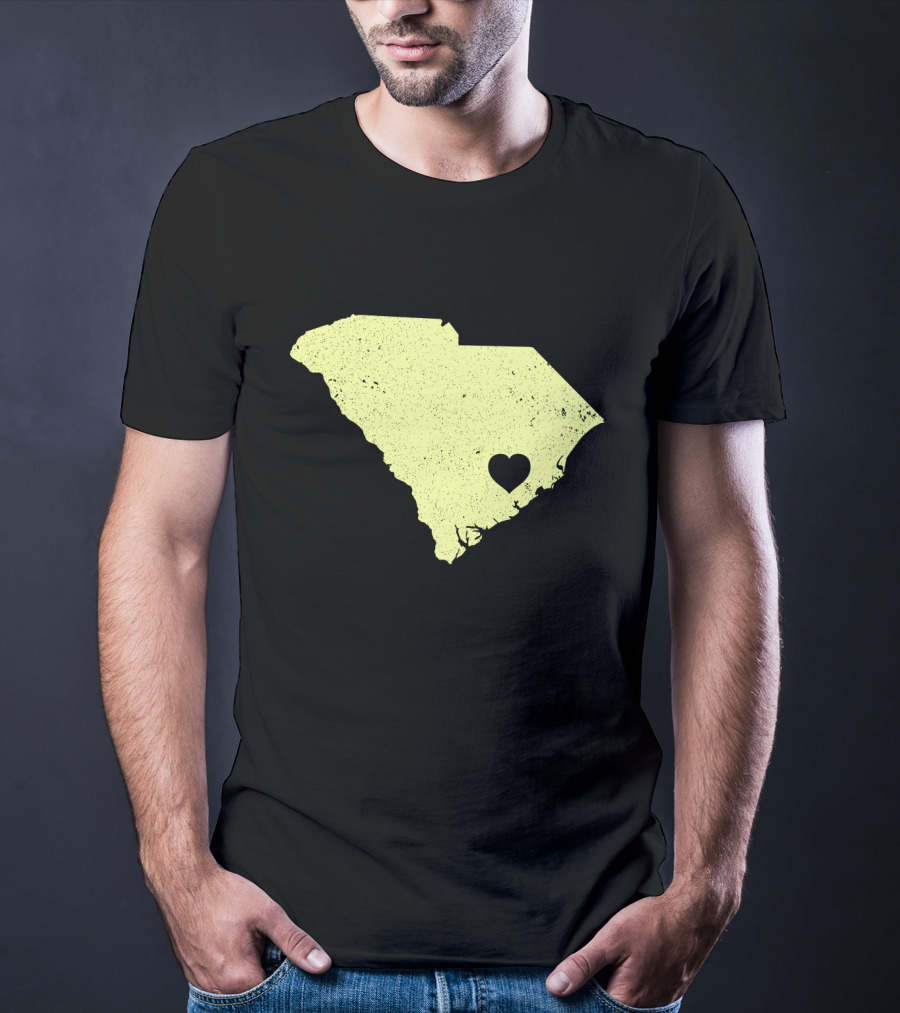 South Carolina Map Heart Charleston Love T-Shirt